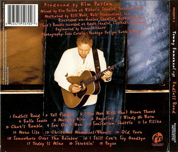 Tommy Emmanuel : Endless Road (CD, Album, Dig)