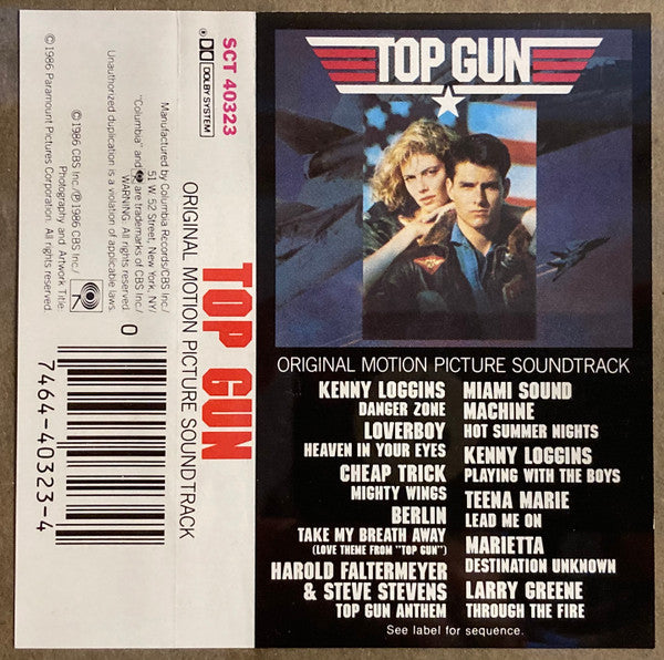 Various : Top Gun (Original Motion Picture Soundtrack) (Cass, Album, Dol)