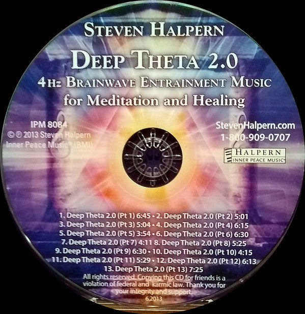 Steven Halpern : Deep Theta 2.0 - 4Hz Brainwave Entrainment Music For Meditation And Healing (CD, Album)