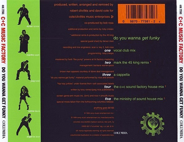 C+C Music Factory* : Do You Wanna Get Funky (CD, Maxi)