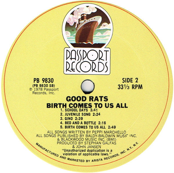 Good Rats : Birth Comes To Us All (LP, Album)