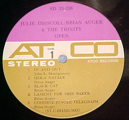 Julie Driscoll / Brian Auger & The Trinity* : Open (LP, Album, Mon)