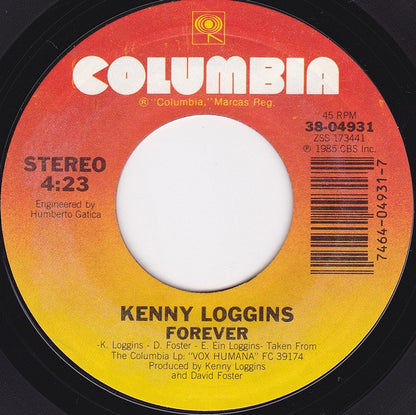 Kenny Loggins : Forever (7", Single, Styrene, Car)