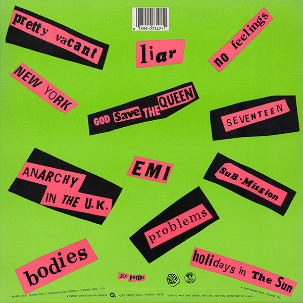 Sex Pistols : Never Mind The Bollocks Here's The Sex Pistols (LP, Album, RE)