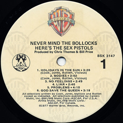 Sex Pistols : Never Mind The Bollocks Here's The Sex Pistols (LP, Album, RE)