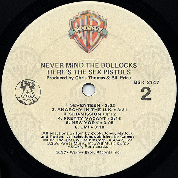 Sex Pistols : Never Mind The Bollocks Here's The Sex Pistols (LP, Album, RE)