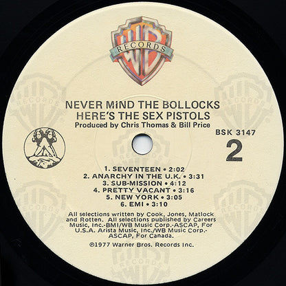 Sex Pistols : Never Mind The Bollocks Here's The Sex Pistols (LP, Album, RE)