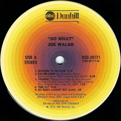Joe Walsh : So What (LP, Album, Emb)