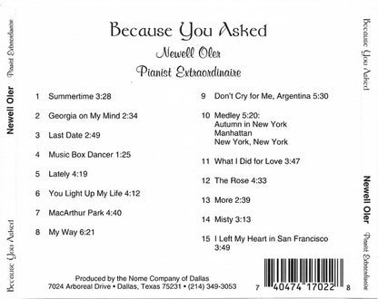 Newell Oler : Because You Asked (CD, Album)