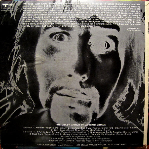 The Crazy World Of Arthur Brown : The Crazy World Of Arthur Brown (LP, Album, RE, MGM)