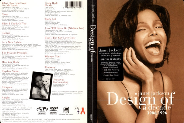 Janet Jackson : Design Of A Decade 1986/1996 (DVD, Comp, RE, NTSC)