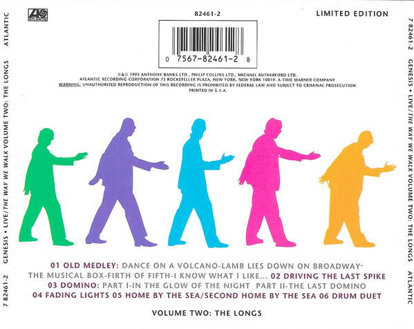 Genesis : Live / The Way We Walk (Volume Two: The Longs) (CD, Album, Ltd, ARC)