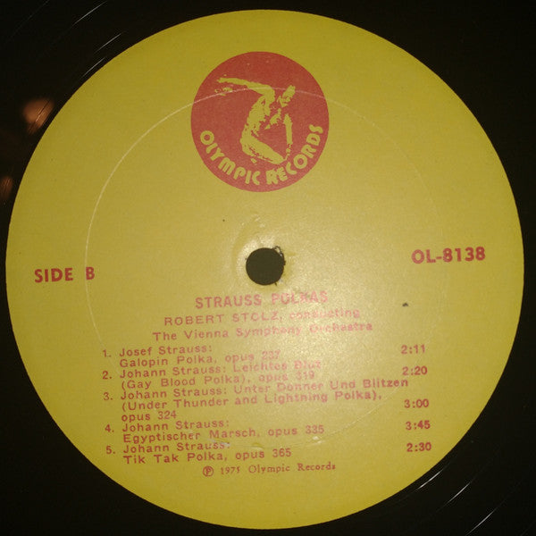 Robert Stolz, The Vienna Symphony Orchestra* : Strauss Polkas (LP)