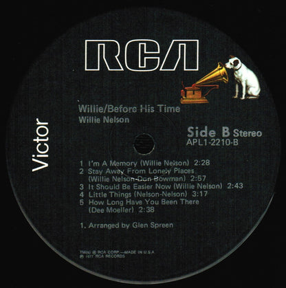 Willie Nelson : Willie - Before His Time (LP, Album, Comp, Ind)