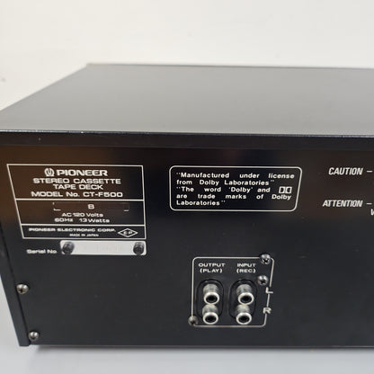 Pioneer CT-F500 Single Cassette Deck