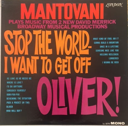 Mantovani And His Orchestra : Stop The World I Want To Get Off / Oliver! (LP, Mono)