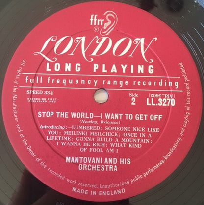 Mantovani And His Orchestra : Stop The World I Want To Get Off / Oliver! (LP, Mono)