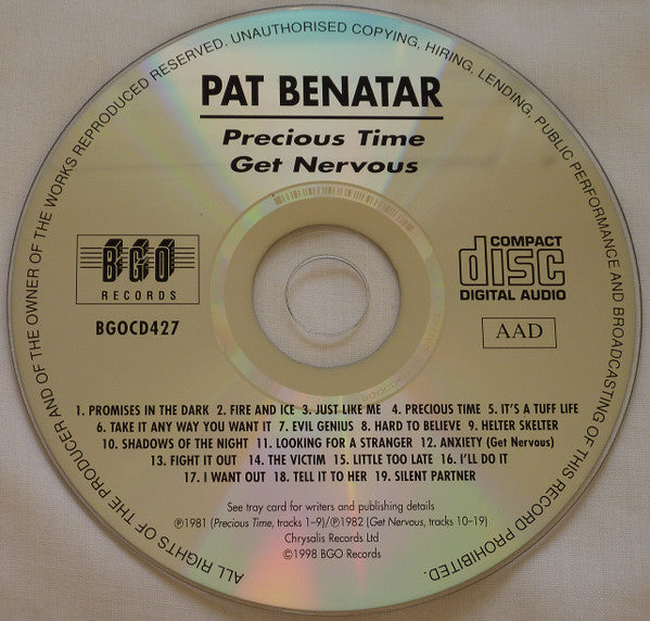 Pat Benatar : Precious Time / Get Nervous (CD, Comp, RE, Lyn)