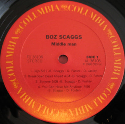Boz Scaggs : Middle Man (LP, Album, San)