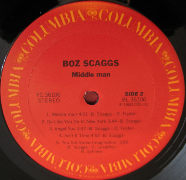 Boz Scaggs : Middle Man (LP, Album, San)