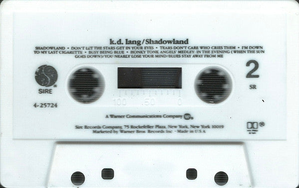 k.d. lang : Shadowland (The Owen Bradley Sessions) (Cass, Album, SR,)
