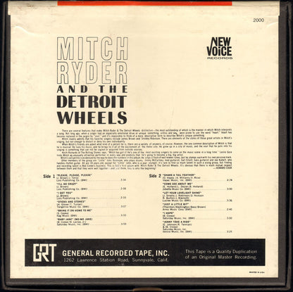 Mitch Ryder & The Detroit Wheels : Take A Ride (Reel, 4tr Stereo)