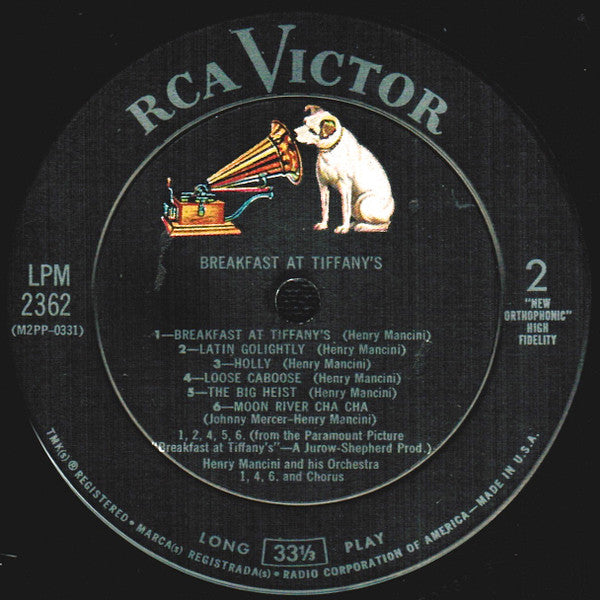 Henry Mancini : Breakfast At Tiffany's (Music From The Motion Picture Score) (LP, Album, Mono, Ind)