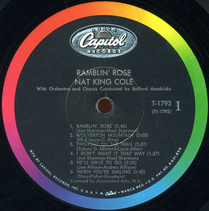 Nat King Cole : Ramblin' Rose (LP, Album, Mono, Scr)