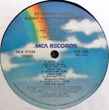 Buddy Holly / The Crickets (2) : 20 Golden Greats (LP, Comp, RE, Car)