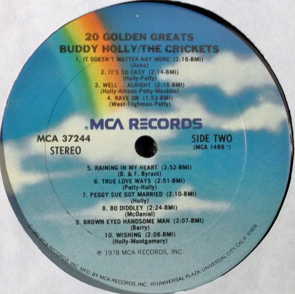 Buddy Holly / The Crickets (2) : 20 Golden Greats (LP, Comp, RE, Car)