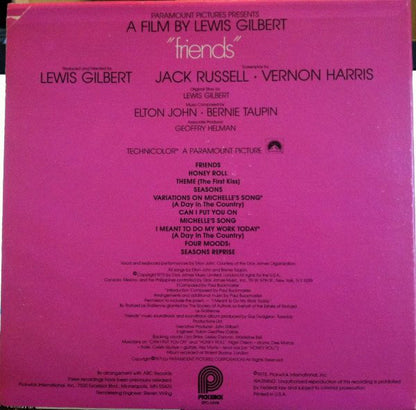 Elton John : Friends (Original Soundtrack Recording) (LP, Album, RE, RM)