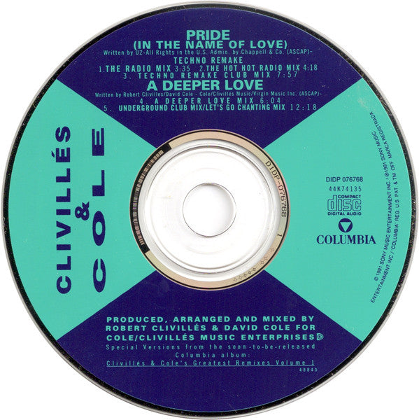 Buy Clivillés & Cole : Pride (In The Name Of Love) (CD, Maxi