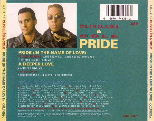 Buy Clivillés & Cole : Pride (In The Name Of Love) (CD, Maxi