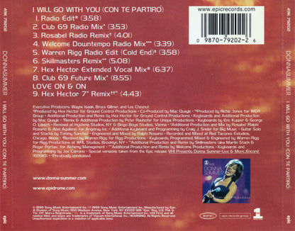 Donna Summer : I Will Go With You (Con Te Partiró) (CD, Maxi, CD1)