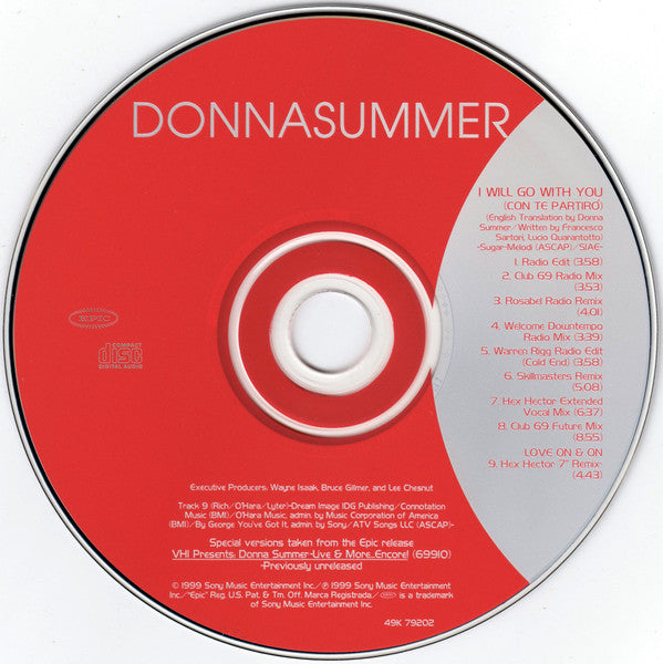 Donna Summer : I Will Go With You (Con Te Partiró) (CD, Maxi, CD1)