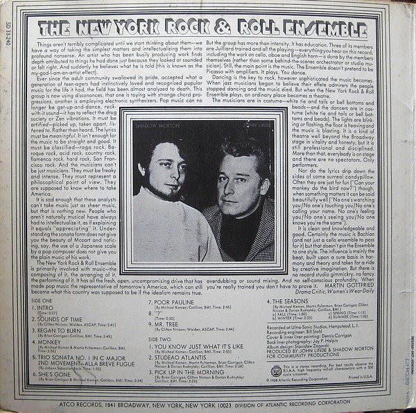 The New York Rock & Roll Ensemble* : The New York Rock & Roll Ensemble (LP, Album)