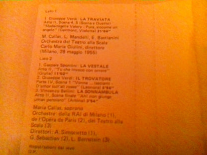 Maria Callas : Recitial N. 1 (Cass, Comp)