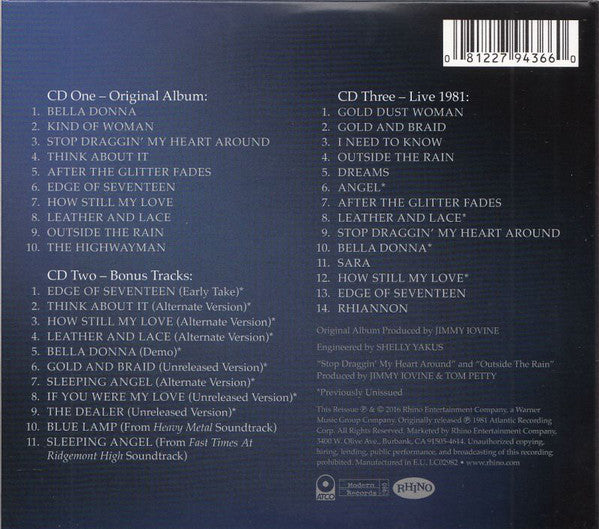 Stevie Nicks : Bella Donna (3xCD, Album, Dlx, RE, RM, Arv)