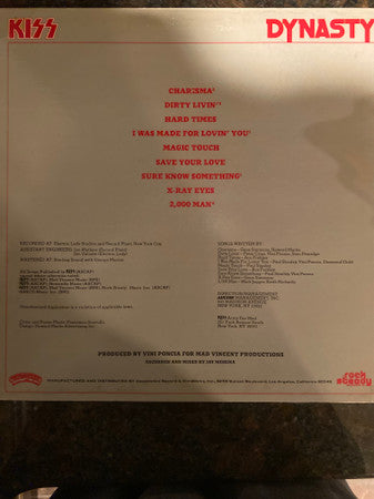 Kiss : Dynasty (LP, Album, Club, CRC)