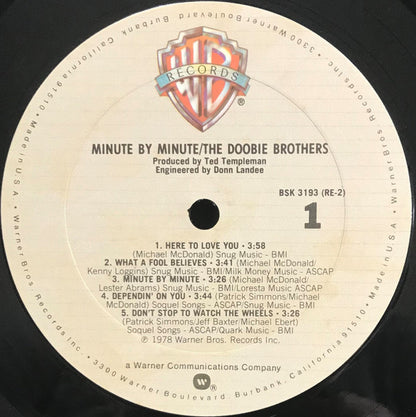 The Doobie Brothers : Minute By Minute (LP, Album, Club, Col)