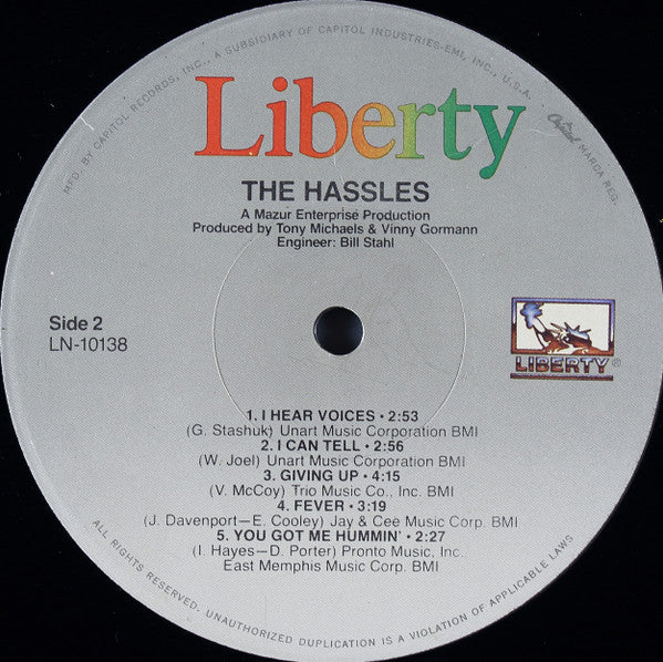 The Hassles : The Hassles (LP, Album, RE)