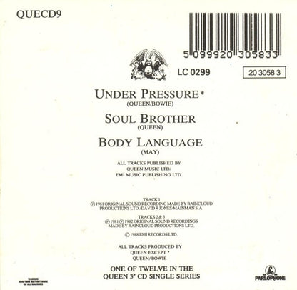 Queen & David Bowie : Under Pressure (CD, Mini, Maxi)