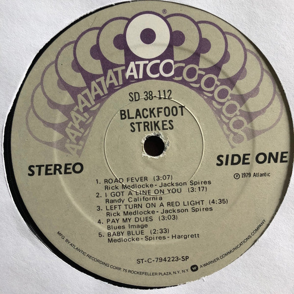 Blackfoot (3) : Strikes (LP, Album, SP)