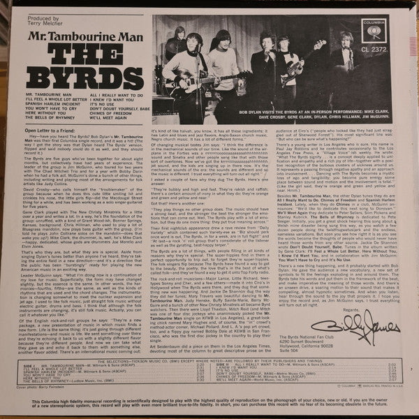 The Byrds : Mr. Tambourine Man (LP, Album, Mono, Pit)