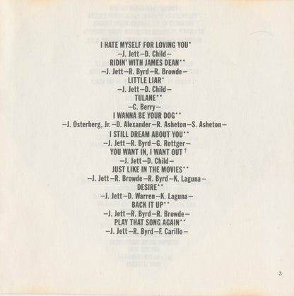 Joan Jett & The Blackhearts : Up Your Alley (CD, Album)