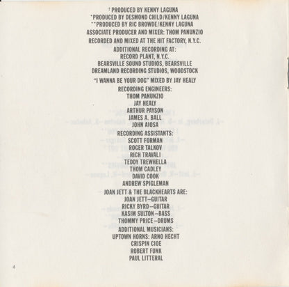 Joan Jett & The Blackhearts : Up Your Alley (CD, Album)