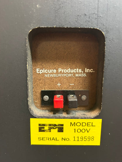 Epicure EPI 100V Speakers * New Foams 10/2026 * Original Box