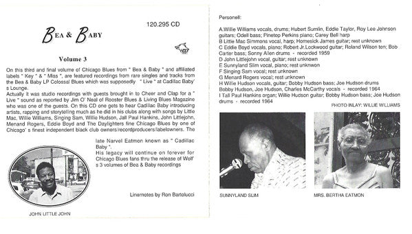 Various : Bea & Baby Records Presents: The Best Of Chicago Blues Vol. 3 (CD, Comp, RM)