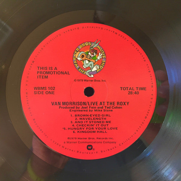 Van Morrison : Live At The Roxy (LP, Promo)