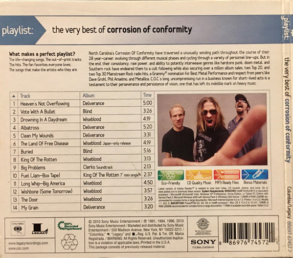 Corrosion Of Conformity : Playlist: The Very Best Of Corrosion Of Conformity (CD, Comp, Enh)